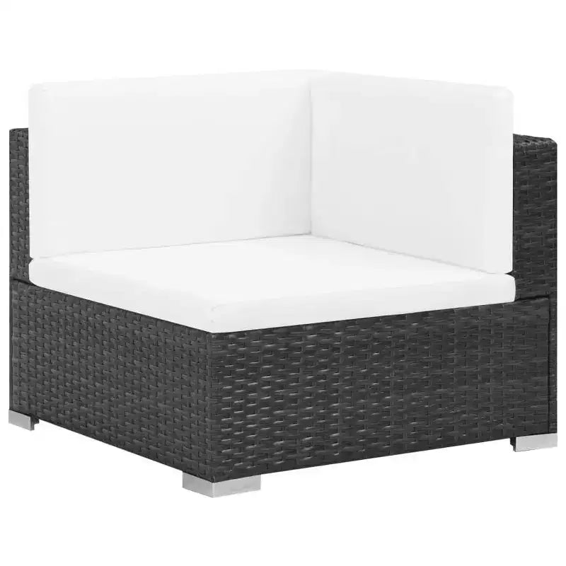 vidaXL Salotto da Giardino Set Divano con Tavolino in Polyrattan