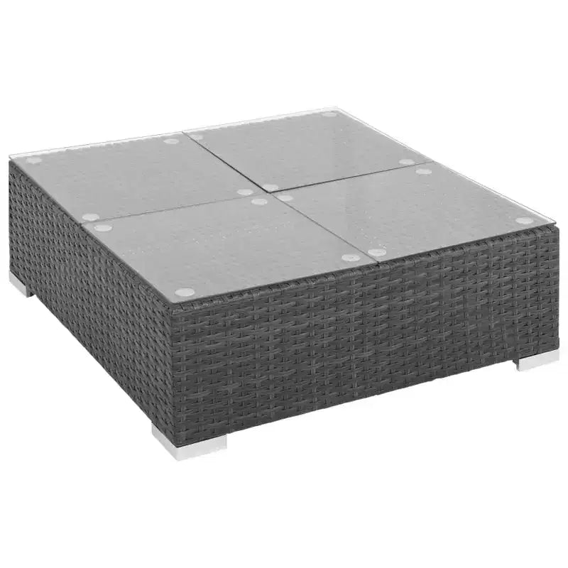 vidaXL Salotto da Giardino Set Divano con Tavolino in Polyrattan