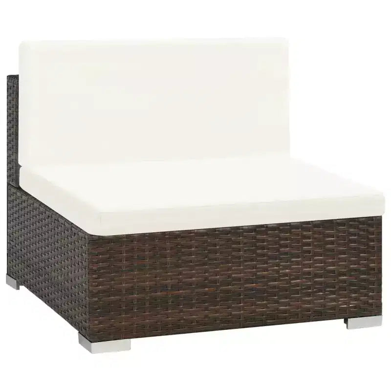 vidaXL Salotto da Giardino Set Divano con Tavolino in Polyrattan