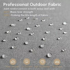 HOMLUX Ensemble de conversation d'extérieur 2 pièces en osier résistant aux intempéries pour patio, terrasse, balcon, jardin