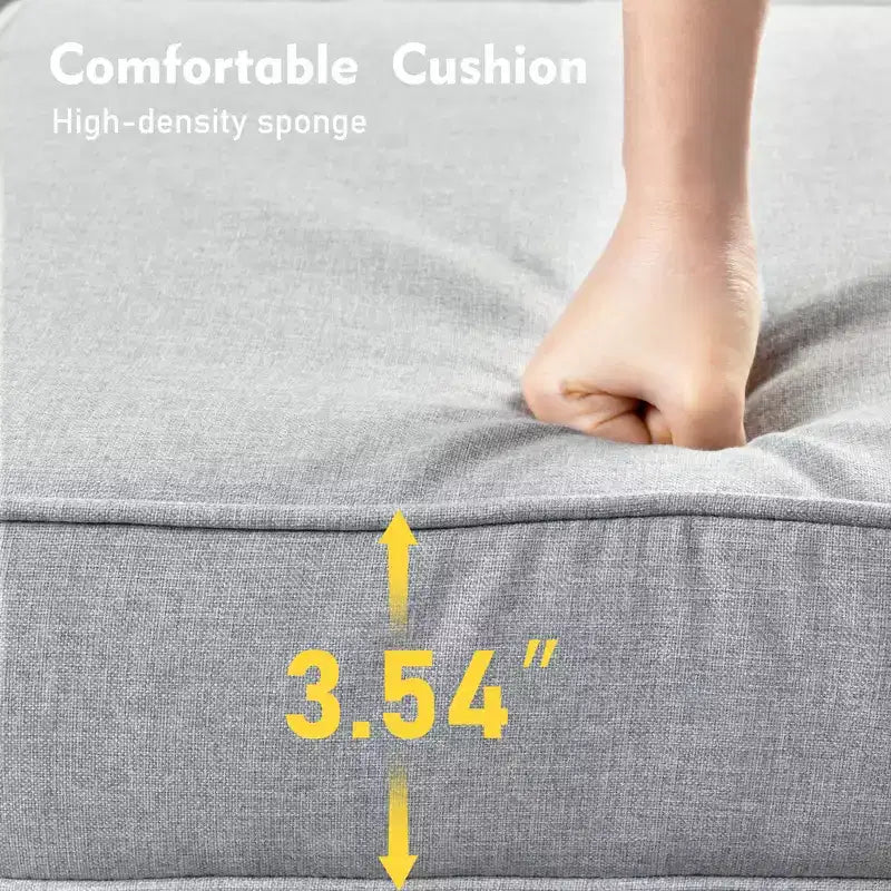 HOMLUX Set da conversazione in vimini da 6 pezzi per patio, divano a 3 posti con cuscino, sedie in rattan, pouf, tavolino da caffè