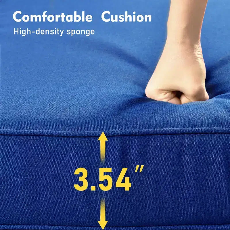 HOMLUX Set da conversazione in vimini da 6 pezzi per patio, divano a 3 posti con cuscino, sedie in rattan, pouf, tavolino da caffè