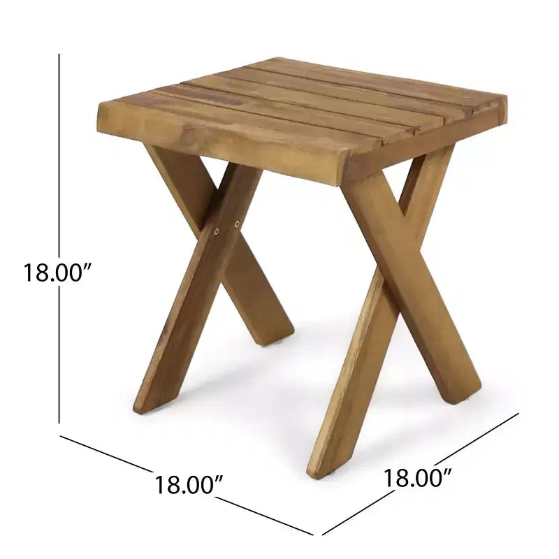 Christopher Knight Home Wino Patio Set 3 Pezzi Lounge da Sole in Legno di Acacia e Rattan con Cuscini e Tavolino con Doghe