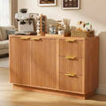 47 Fluted Sideboard Buffet Cabinet, Buffet Cabinet with 2 Drawers & 3 Doors,Storage Sideboard for Living Room Kitchen Hallway,Entryway