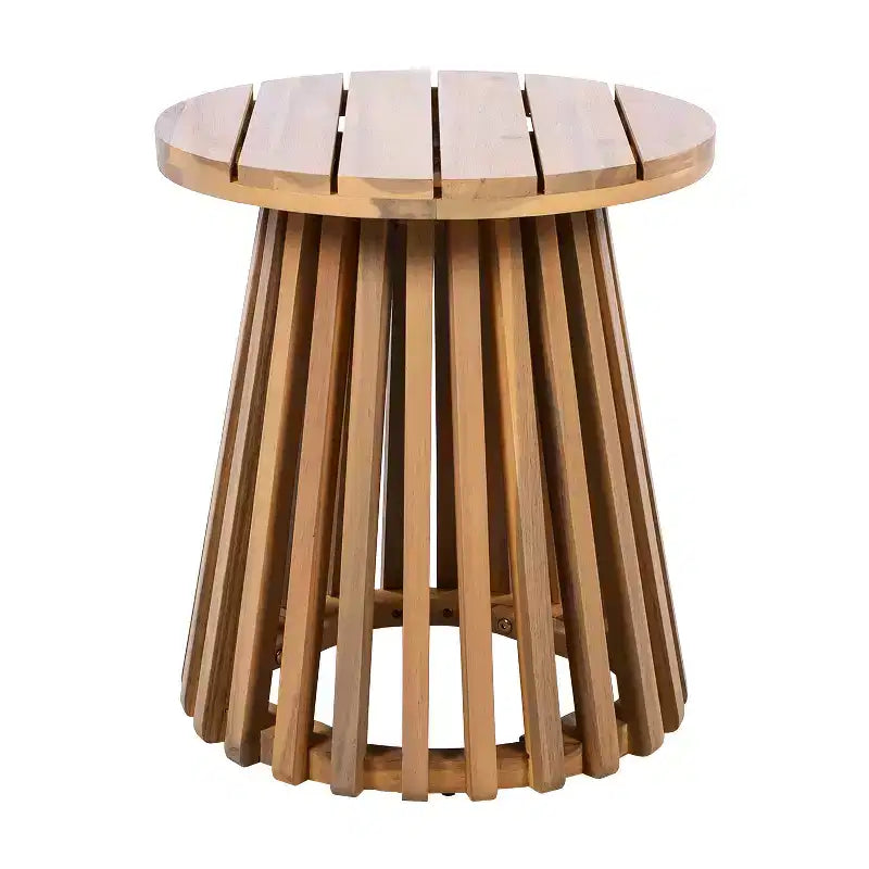 Set da conversazione per patio in 3 pezzi in legno di acacia, mobili da esterno, 2 poltrone con tavolino per giardino/patio/terrazza - ModernLuxe