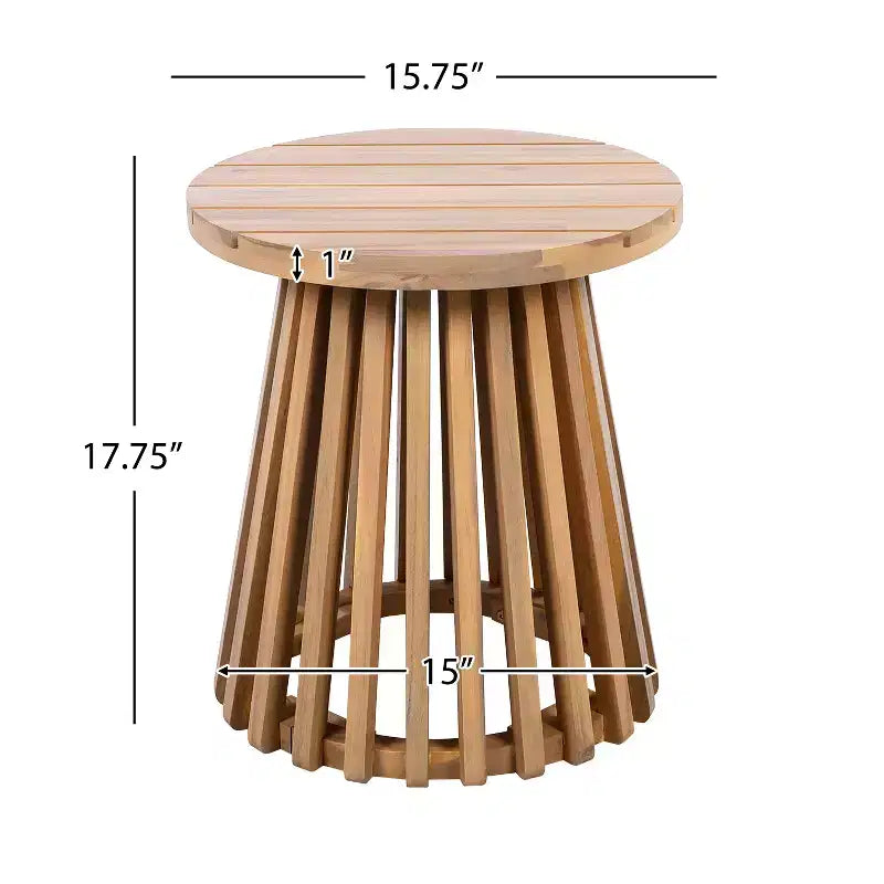 Set da conversazione per patio in 3 pezzi in legno di acacia, mobili da esterno, 2 poltrone con tavolino per giardino/patio/terrazza - ModernLuxe