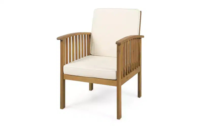 Set da conversazione per patio in 3 pezzi in legno di acacia, mobili da esterno, 2 poltrone con tavolino per giardino/patio/terrazza - ModernLuxe