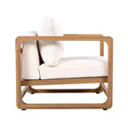 Christopher Knight Home Flavie Ensemble de deux pièces pour patio en bois d'acacia avec coussin et table à lattes