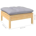 vidaXL Set Divani da Giardino in Pino Massello con Cuscini Colori Vari