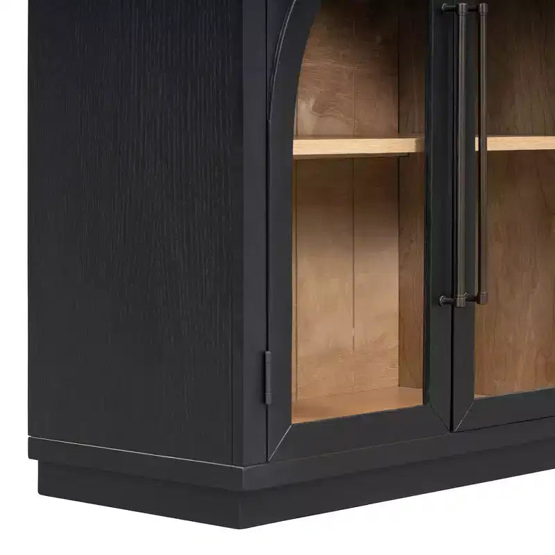 Buffet de Rangement à 4 Portes Luxystar avec Étagères Réglables pour Cuisine, Salle à Manger et Salon