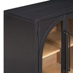 Buffet de Rangement à 4 Portes Luxystar avec Étagères Réglables pour Cuisine, Salle à Manger et Salon