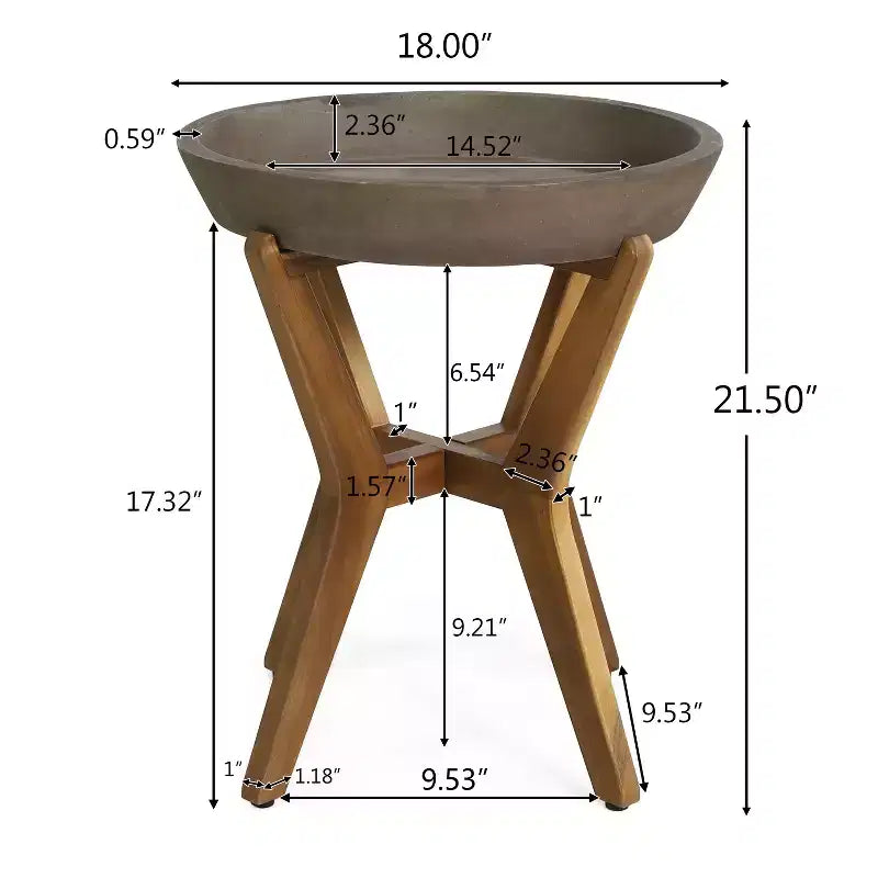 Christopher Knight Home Sunita Set da Pranzo da Esterno 3 Pezzi Stile Casale con Tavolo in Legno di Acacia e Sedie a Dondolo in Ferro