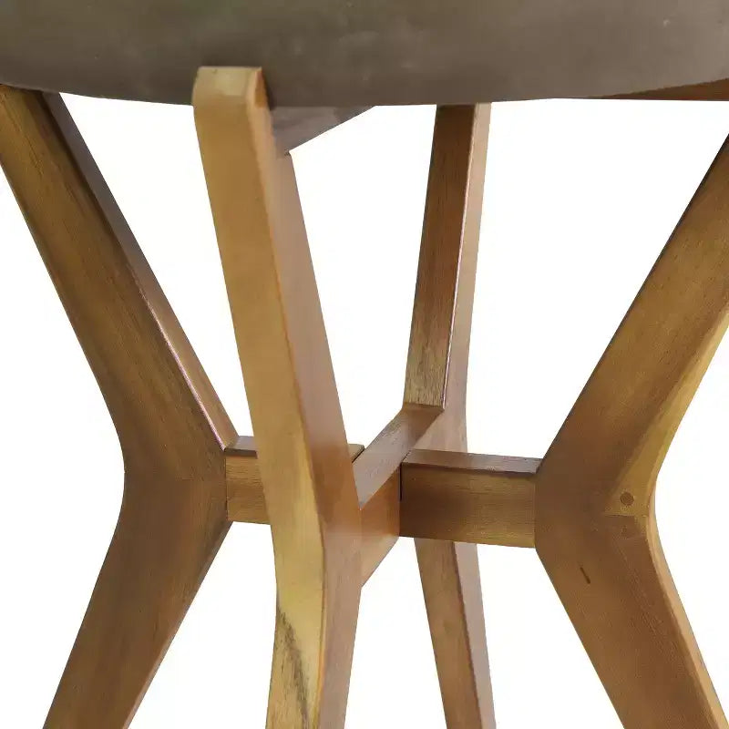 Christopher Knight Home Sunita Set da Pranzo da Esterno 3 Pezzi Stile Casale con Tavolo in Legno di Acacia e Sedie a Dondolo in Ferro