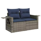 vidaXL Set Divani da Giardino 6 pz con Cuscini Grigio Polirattan