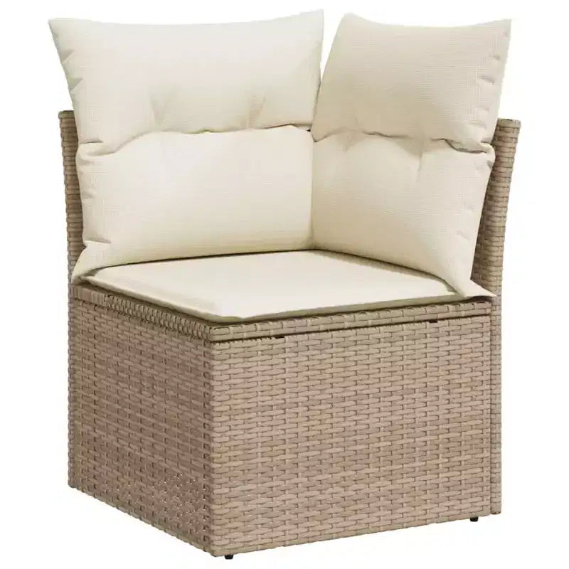 vidaXL Salon de jardin en rotin synthétique avec coussins