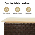 vidaXL Salon de jardin en rotin synthétique avec coussins