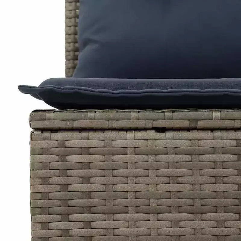 vidaXL Salon de jardin en rotin synthétique avec coussins