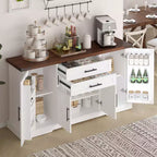 Mobile credenza da fattoria Zeus & Ruta 63 con anta scorrevole a granaio, 2 cassetti, ripiani regolabili, mobile bar/buffet per cucina, ingresso, sala da pranzo