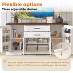 Mobile credenza da fattoria Zeus & Ruta 63 con anta scorrevole a granaio, 2 cassetti, ripiani regolabili, mobile bar/buffet per cucina, ingresso, sala da pranzo