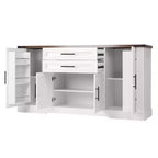 Mobile credenza da fattoria Zeus & Ruta 63 con anta scorrevole a granaio, 2 cassetti, ripiani regolabili, mobile bar/buffet per cucina, ingresso, sala da pranzo