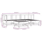 vidaXL Set Divani da Giardino 5 pz in Legno Massello di Pino