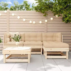 vidaXL Set Divani da Giardino 5 pz in Legno Massello di Pino