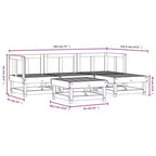vidaXL Set Divani da Giardino 5 pz in Legno Massello di Pino