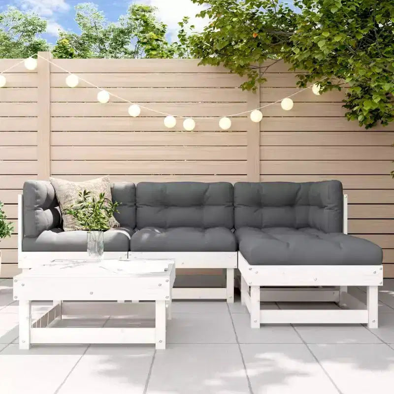 vidaXL Set Divani da Giardino 5 pz in Legno Massello di Pino