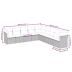 vidaXL Salon de jardin Acier enduit de poudre Grand Modulable
