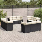vidaXL Set Divano da Giardino Grande Moderno con Cuscini in Polyrattan