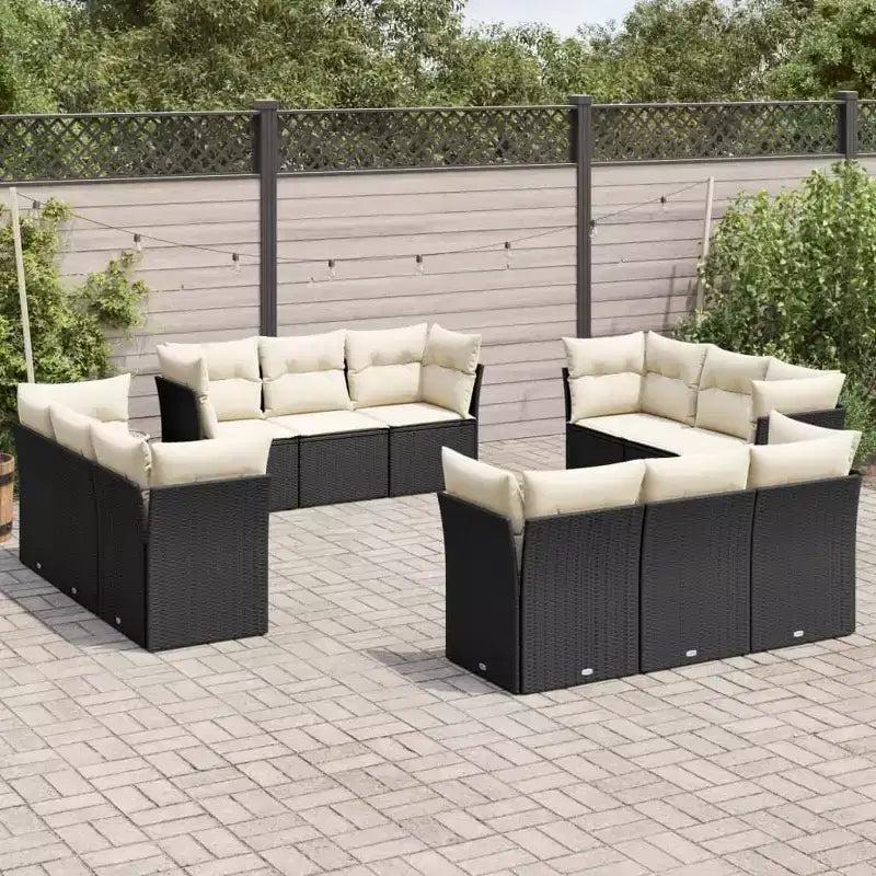 vidaXL Set Divano da Giardino Grande Moderno con Cuscini in Polyrattan