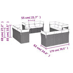 vidaXL Set Divano da Giardino Grande Moderno con Cuscini in Polyrattan