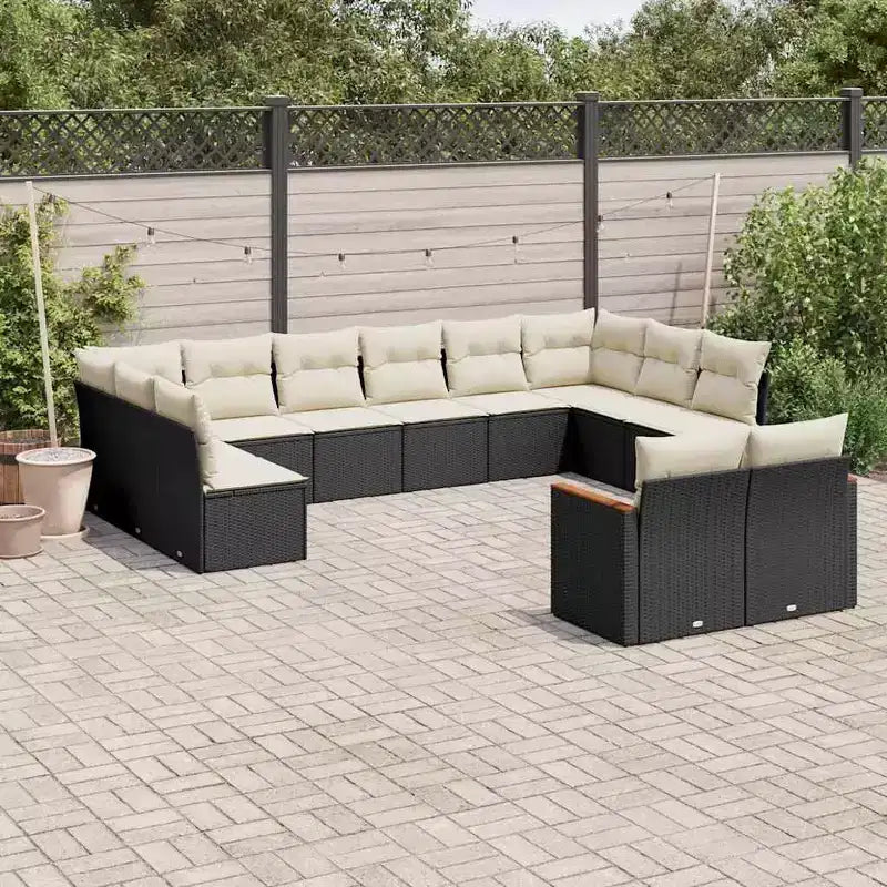 vidaXL Set Divani da Giardino in Polyrattan, Divano da Giardino Modulare Grande