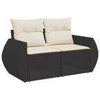 Set Divano da Giardino Modulare vidaXL con Cuscini e Vano Portaoggetti