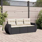 vidaXL Salon de jardin en résine tressée et acier thermolaqué Standard