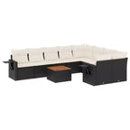 vidaXL Modern Outdoor Sofa Set with Cushions