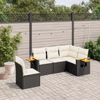 vidaXL Set divani da giardino in rattan PE Grandi braccioli regolabili