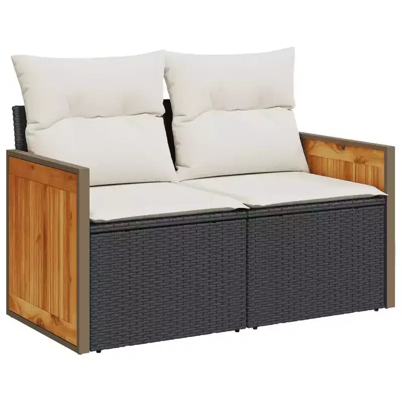 vidaXL Canapé modulable de jardin avec coussins - Plusieurs coloris