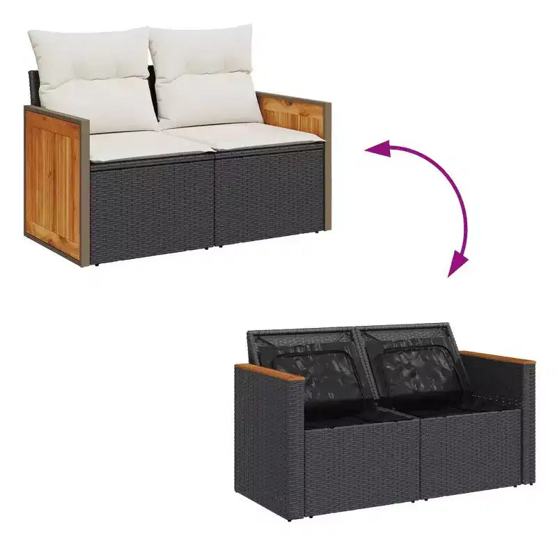 vidaXL Set Divani da Giardino con Cuscini in Vari Colori