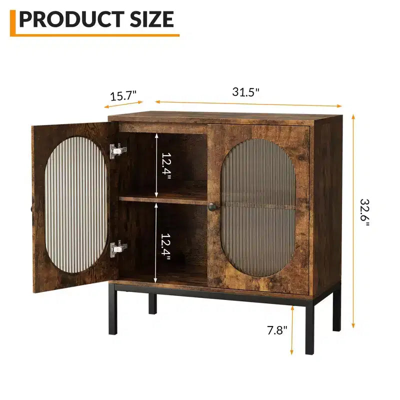 Madia moderna in rattan con ante, mobile credenza in legno per sala da pranzo, cucina con piedini in metallo