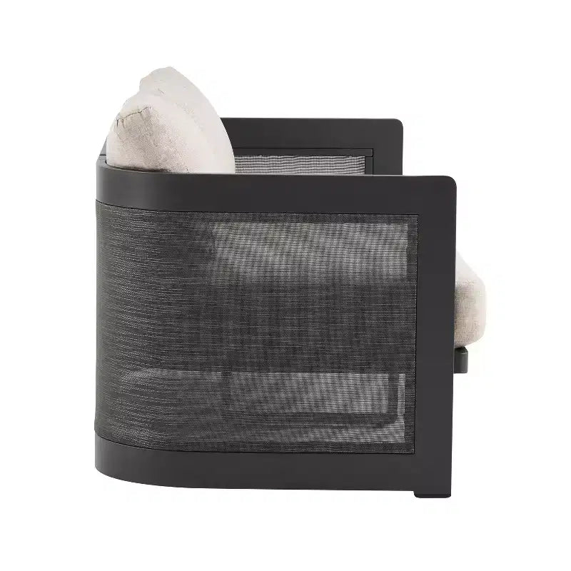 Christopher Knight Home Kirti Set Salotto Moderno da 3 Pezzi per Esterni in Alluminio con Cuscini (Tavolo Non Incluso)