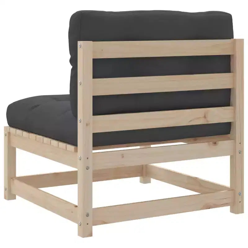 vidaXL Set Divano Modulare da Giardino con Cuscini e Legno Massello