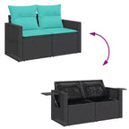 Set divano da giardino vidaXL modulare in polyrattan