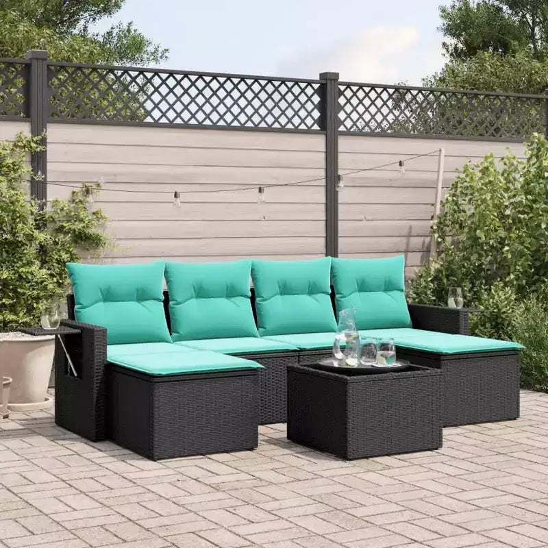 Set divano da giardino vidaXL modulare in polyrattan