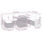 vidaXL Set Divani da Giardino con Cuscini Polyrattan
