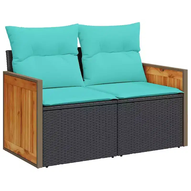 vidaXL Set Divani da Giardino con Cuscini Polyrattan