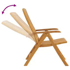 vidaXL Set pranzo da giardino in teak naturale, legno massello di teak, medio pieghevole