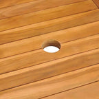 vidaXL Set pranzo da giardino in teak naturale, legno massello di teak, medio pieghevole