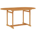 vidaXL Set pranzo da giardino in teak naturale, legno massello di teak, medio pieghevole