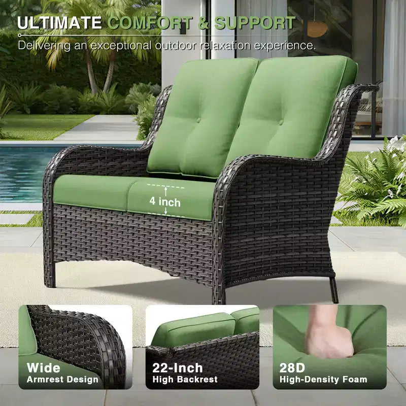 Ensemble de canapés d'extérieur UPTIOT Premium avec fauteuils pivotants et poufs multifonctionnels